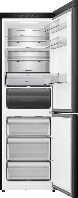 Hisense RB3K330SAFC – Vrijstaande koel-vriescombinatie – 185 cm hoog – 330 liter – Energielabel C – Geluidsniveau 35 dB – LED Display – SuperCool – FastFreeze – Deuralarm – Kinderslot – Interverter Compressor – ConnectLife