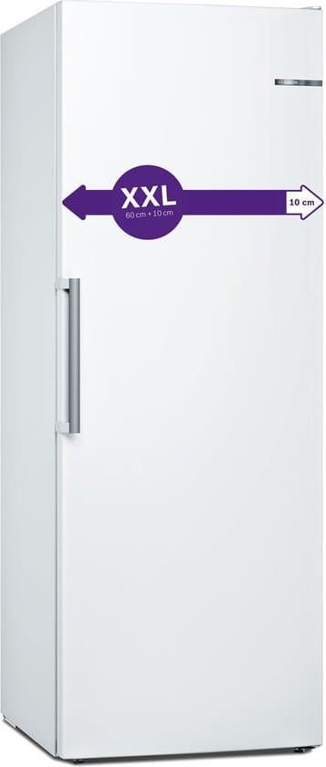 Bosch GSN58AWCV – Serie 6 – 191 x 70 – Vrijstaande Vriezer – Vrieskast – No Frost – Nooit meer ontdooien – Wit – Energielabel C