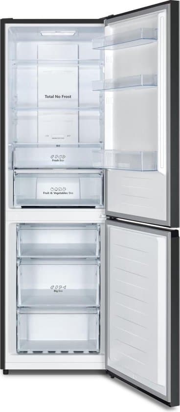Hisense RB390N4BFC – Koel-vriescombinatie – 300 liter – No Frost – Inverter Compressor – Zwart – Energieklasse C – 35 dB – Super Cool & FastFreeze