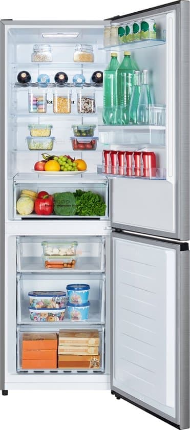 ETNA KCV286WRVS- Vrijstaande Koel-vriescombinatie – 186 cm – RVS – Waterdispenser – No Frost