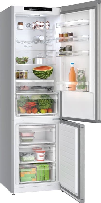 Bosch Serie 4 KGN392LAG koel-vriescombinatie Vrijstaand 363 l Metallic