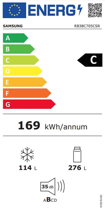 Samsung RB38C705CSR – koel-vriescombinatie – 203 cm – No Frost – Energielabel C