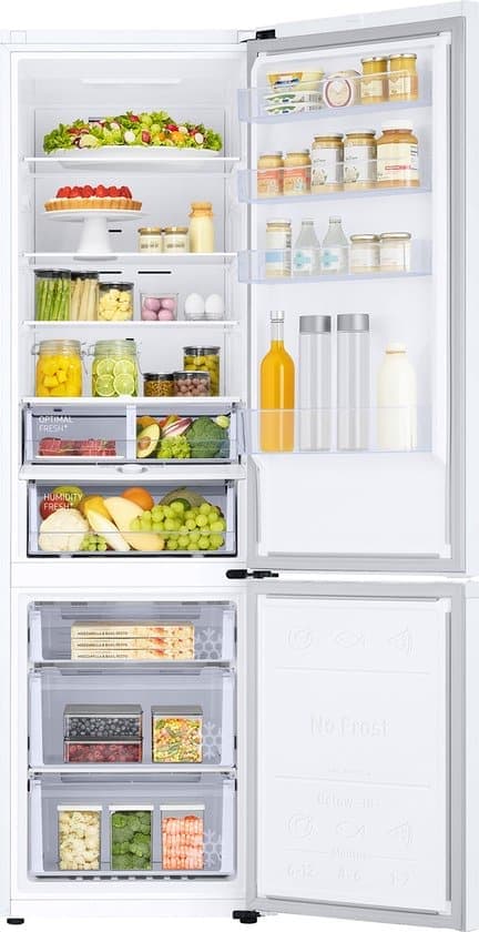 Samsung RB38C603CWW – Vrijstaande koel-vriescombinatie – 390 l – Energielabel C – Wit – 5 jaar garantie