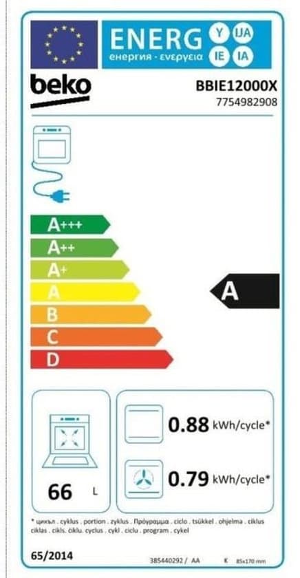 Beko – BBIE12000X – Inbouw Oven – 66L – 2400W – Roestvrijstaal