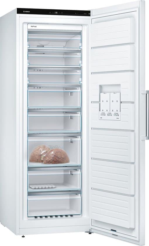 Bosch GSN58DWDV – Serie 6 – 191 x 70 – Vrijstaande Vriezer – Vrieskast – No Frost – Nooit meer ontdooien – Wit