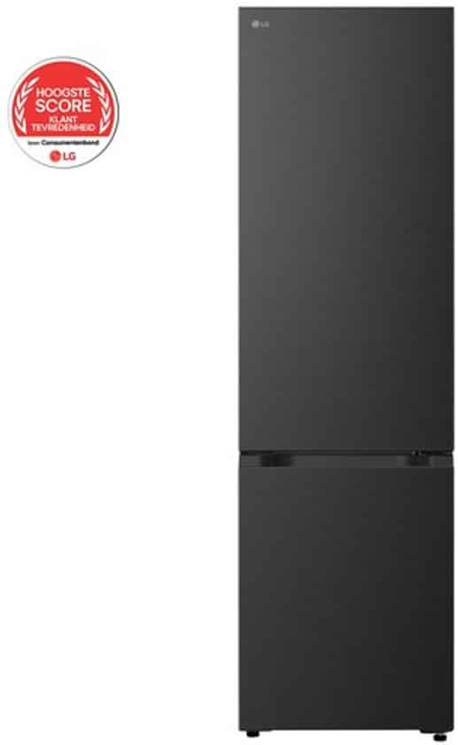 LG – GBBS322CEV- 465L – Koel-vriescombinatie – Essence Zwart Staal- Smart Technology – ThinQ (WiFi)