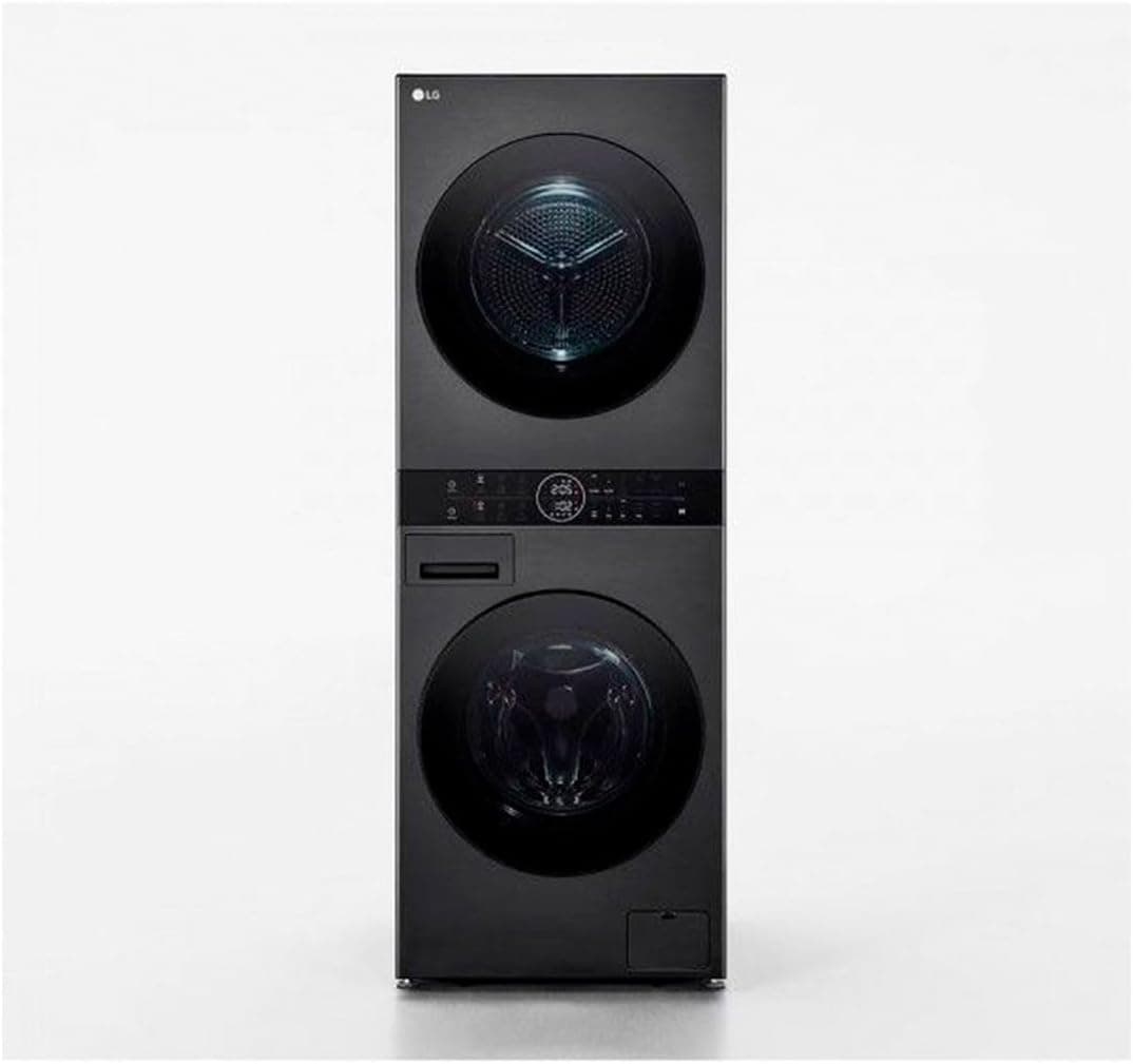 LG WT1210BBF, Vrijstaand, Voorbelading, Condensatie, Zwart, Touch, Links