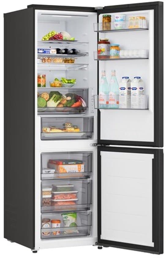 LG GBBS312CEV koel-vriescombinatie Vrijstaand 333 l Zwart