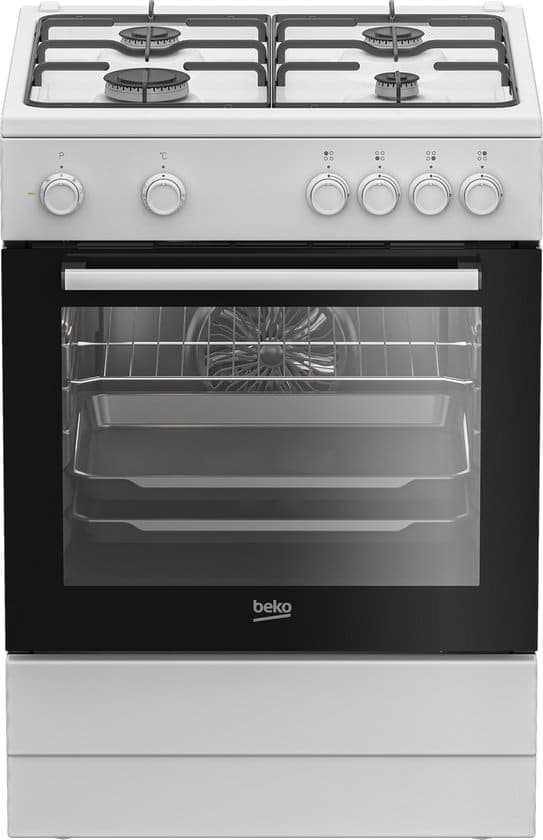 Beko FBM6202WNL – AeroPerfect – Gasfornuis met elektrische oven – 66 liter
