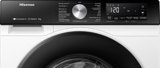 Hisense 3S Serie WF3S8043BW3/BLX – Wasmachine met Energielabel A -30% – 8kg – 72dB (A) – Steam Wash -1400 toeren – Power Wash 49′ – ConnectLife – Inhoud Trommel 54 Liter