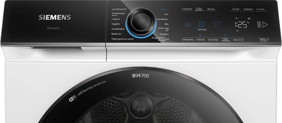 Siemens WQ46B6CSNL – iQ700 – Wasdroger – Warmtepompdroger – 9 kg – Wit – Zelfreinigende condensor blijvend energiezuinig – Zeer stil – Home connect – Energielabel B