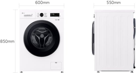 LG F4X1009NWB wasmachine Voorlader 9 kg 1400 RPM Wit