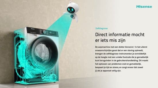 Hisense 3S Serie WF3S8043BW3/BLX – Wasmachine met Energielabel A -30% – 8kg – 72dB (A) – Steam Wash -1400 toeren – Power Wash 49′ – ConnectLife – Inhoud Trommel 54 Liter