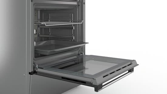 Bosch HKR39C250 – Serie 4 – Fornuis – Vrijstaande Elektrisch fornuis – 3D Hetelucht: gelijkmatige luchtverdeling – RVS