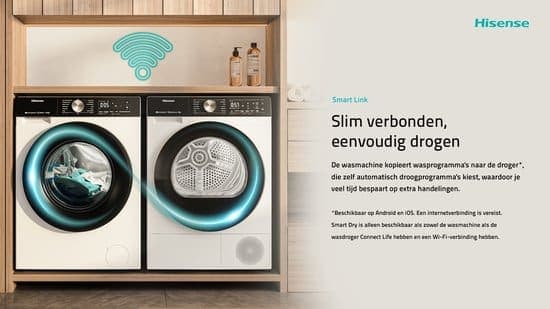 Hisense 3S Serie WF3S9045BW3/BLX – Wasmachine met Energielabel A -30% – 9kg – Autodose – 72dB (A) – Steam Wash – 1400 toeren – Power Wash 49′ – ConnectLife – Inhoud Trommel 60 Liter