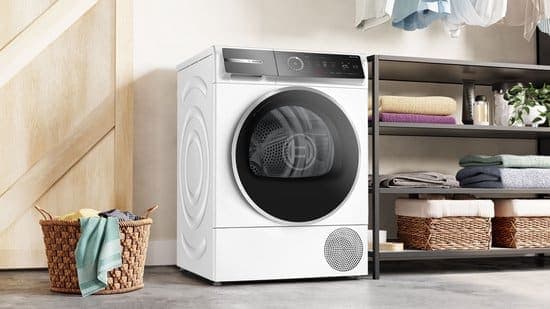 Bosch WQB246CLNL – Serie 8 – Wasdroger – Warmtepompdroger – 9 kg – Wit – Zelfreinigende condensor blijvend energiezuinig – Zeer Stil – Auto Dry droog zoals jij wilt – Home connect