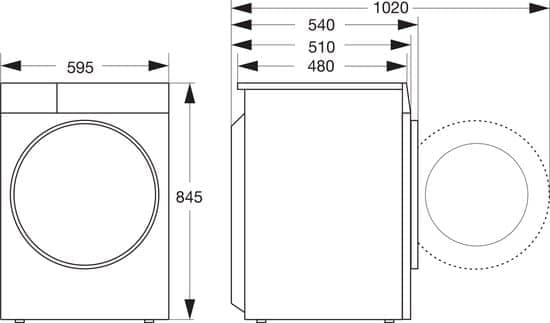Hisense 3S Serie WF3S8043BW3/BLX – Wasmachine met Energielabel A -30% – 8kg – 72dB (A) – Steam Wash -1400 toeren – Power Wash 49′ – ConnectLife – Inhoud Trommel 54 Liter