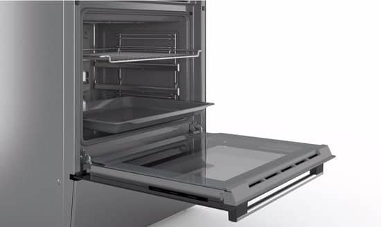 Bosch HKR39C250 – Serie 4 – Fornuis – Vrijstaande Elektrisch fornuis – 3D Hetelucht: gelijkmatige luchtverdeling – RVS
