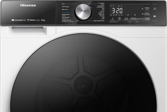 Hisense 5S Serie DH5S102BW – Wasdroger met Energielabel C – Warmtepompdroger – 10kg – ConnectLife – Basket Dry