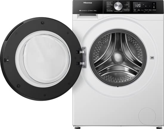 Hisense WD3S9043BW3 – Was-droogcombinatie – Energieklasse A (-30%) – 9 kg wassen / 6 kg drogen – 1400 toeren – Connectlife WiFi – Stoomfunctie – LED display – Inverter motor – Wit