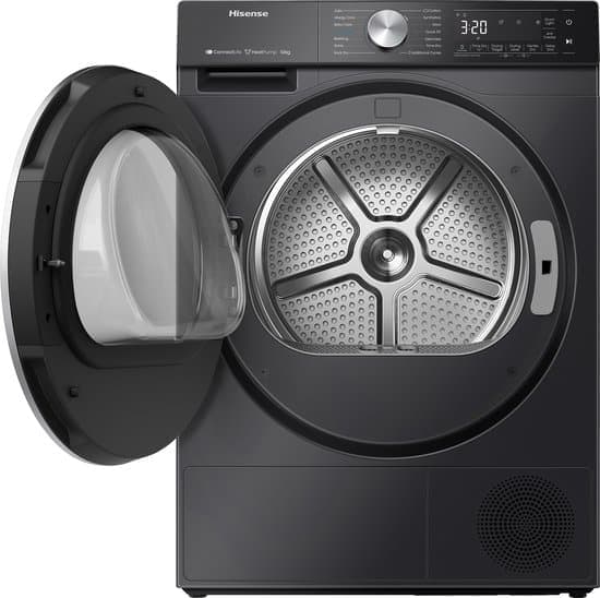 Hisense 5S Serie DH5S102BB – Wasdroger met Energielabel C – Warmtepompdroger – 10kg – ConnectLife – Basket Dry