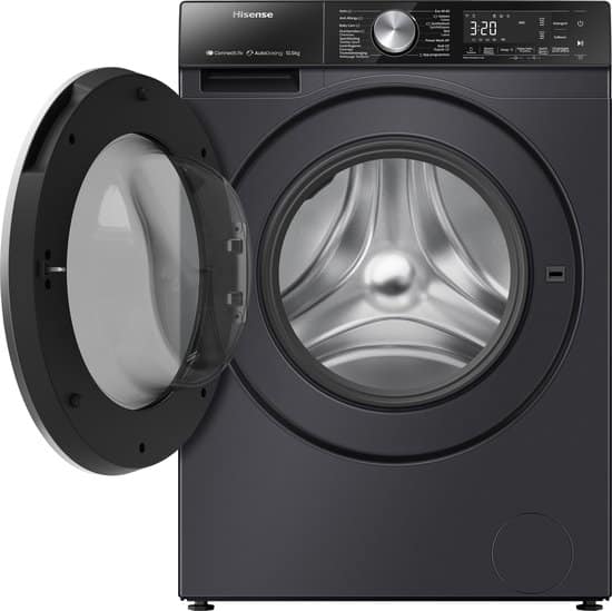 Hisense 5S Serie WF5S1045BB – Wasmachine met Energielabel A – 10,5kg – Auto dosing – 72dB (A) – Steam Wash -1400 toeren – Power Wash 49′ – Connectlife