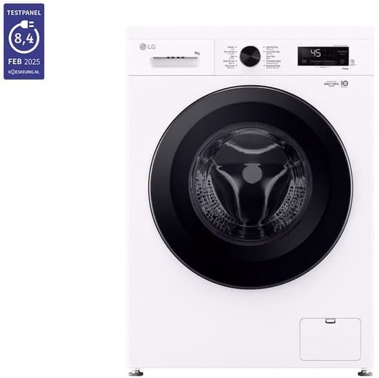 LG F4X1009NWB wasmachine Voorlader 9 kg 1400 RPM Wit