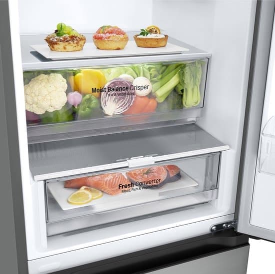 LG GBV3100CPY.APYQEUR koel-vriescombinatie Vrijstaand 344 l Zilver