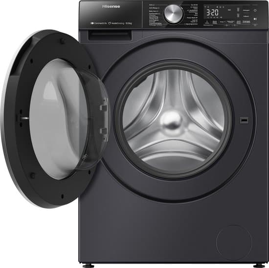 Hisense 5S Serie WF5S1045BB – Wasmachine met Energielabel A – 10,5kg – Auto dosing – 72dB (A) – Steam Wash -1400 toeren – Power Wash 49′ – Connectlife