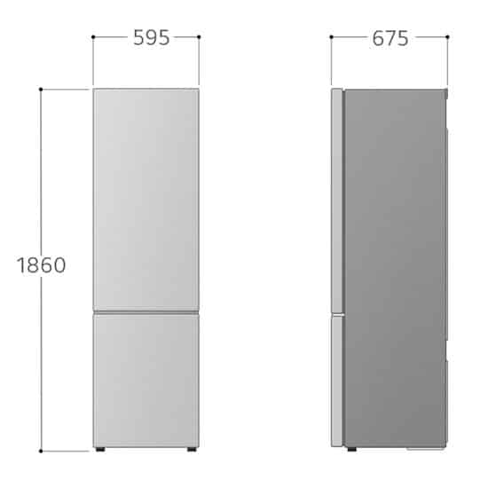 LG GBV3100AEP – Koel- en vriescombinatie – 344 l – Energielabel A – Zwart