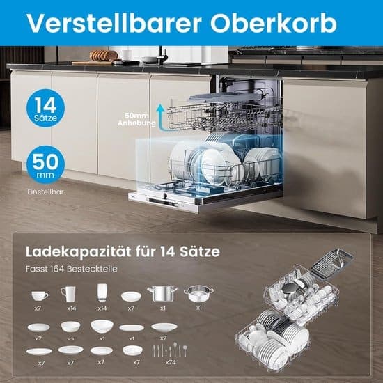 Midea SV 5.14K14C Vaatwasser, volledig geïntegreerd, 60 cm, 14 couverts