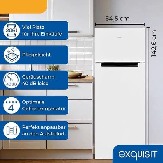 Exquisit Koel-vriescombinatie KGC5270 – 206 liter