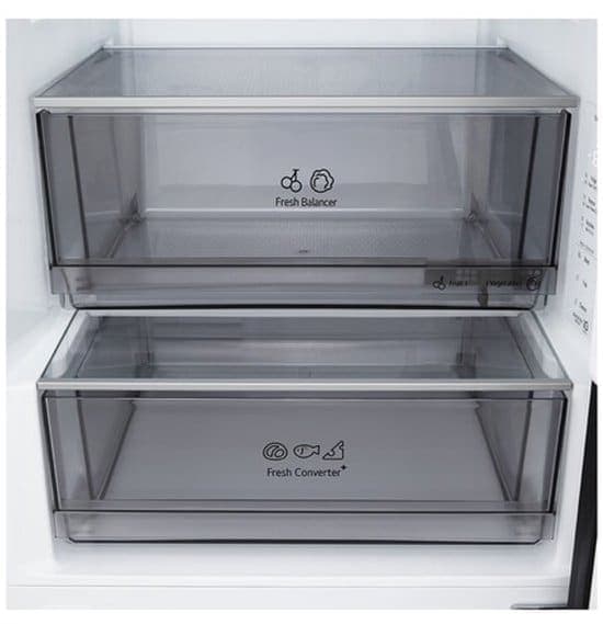 LG – GBBS322CEV- 465L – Koel-vriescombinatie – Essence Zwart Staal- Smart Technology – ThinQ (WiFi)