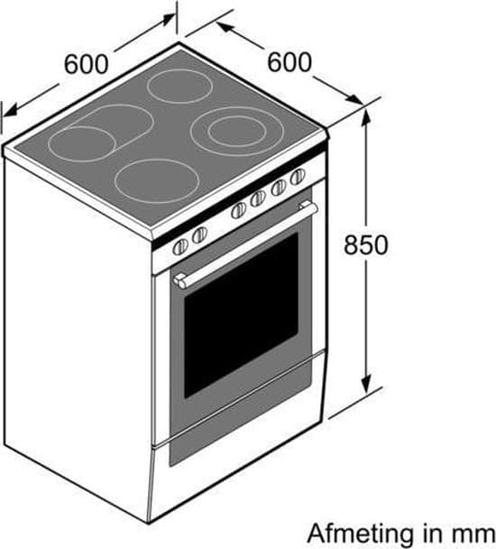 Bosch HKR39C250 – Serie 4 – Fornuis – Vrijstaande Elektrisch fornuis – 3D Hetelucht: gelijkmatige luchtverdeling – RVS