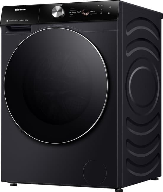 Hisense 7S Serie WF7S1247BB – Wasmachine met Energielabel A -20% – 12kg – TFT display – Auto dosing – 70dB (A) – Steam Wash -1400 toeren – Power Wash 49′ – Connectlife