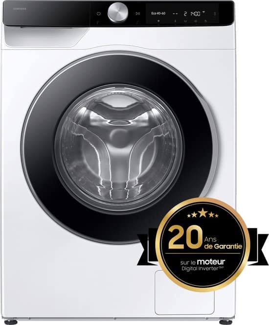 Samsung SuperSpeed Wasmachine 6000 serie WW90DG6U25LK – A klasse – 9 kg – 1400 RPM – Wit