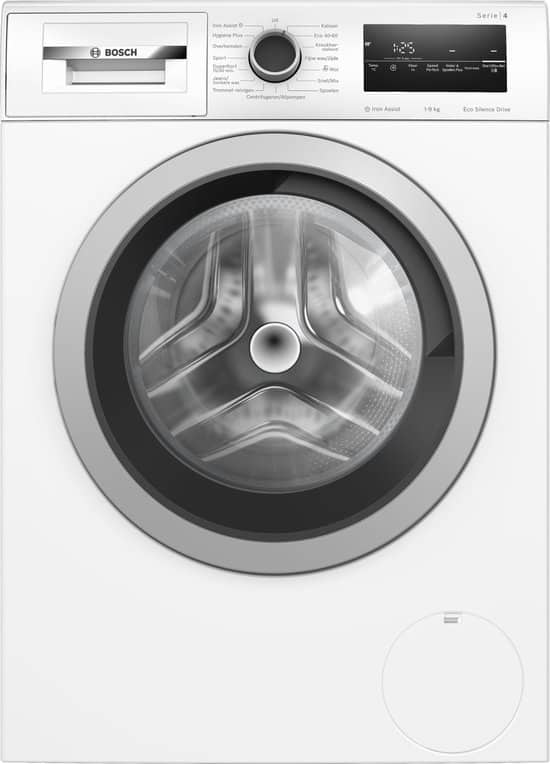 Bosch WAN2827FNL – Serie 4 – Wasmachine met stoom – 1400 rpm – 9kg – Energielabel A – Iron Assist: vermindert kreukels tot 50% – Bespaar water met ActiveWater Plus
