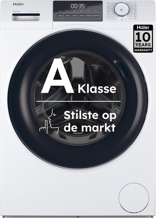 Haier HW80-BP14929A-S – Wasmachine 8kg – Energieklasse A – Extra stil (70 dB) – Stoomfunctie (Refresh) – Antibacteriële Behandeling (ABT) – 16 programma’s – 10 jaar garantie op onderdelen