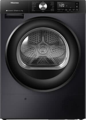 Hisense 3S Serie DH3S902BB3 - Zwarte Wasdroger met Energielabel C - Warmtepompdroger - 9kg - ConnectLife - Trommelverlichting - AutoDry - Quick Dry - Allergy Care
