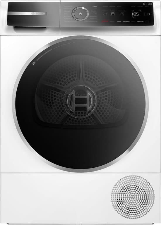 Bosch WQB246CLNL – Serie 8 – Wasdroger – Warmtepompdroger – 9 kg – Wit – Zelfreinigende condensor blijvend energiezuinig – Zeer Stil – Auto Dry droog zoals jij wilt – Home connect