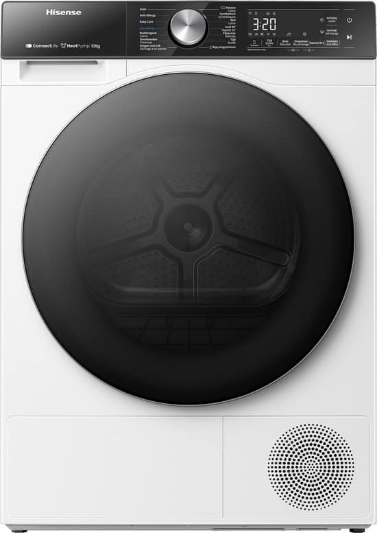Hisense 5S Serie DH5S102BW – Wasdroger met Energielabel C – Warmtepompdroger – 10kg – ConnectLife – Basket Dry