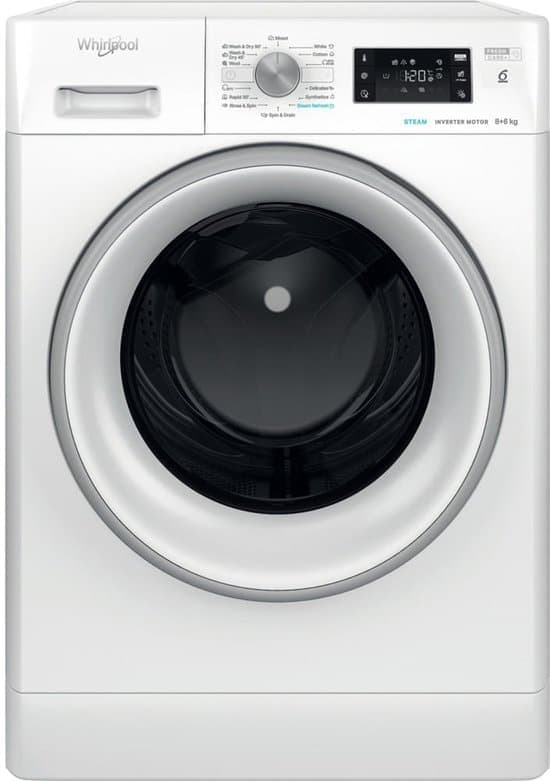 Whirlpool FFWDB 864489 SV EE Was-droogcombinatie Vrijstaand Voorlader Wit