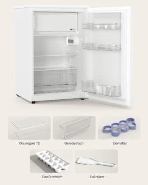 Upstreman 115L koelkast met vriesvak H 85 x B 55 cm CR115-wit [Energieklasse D]