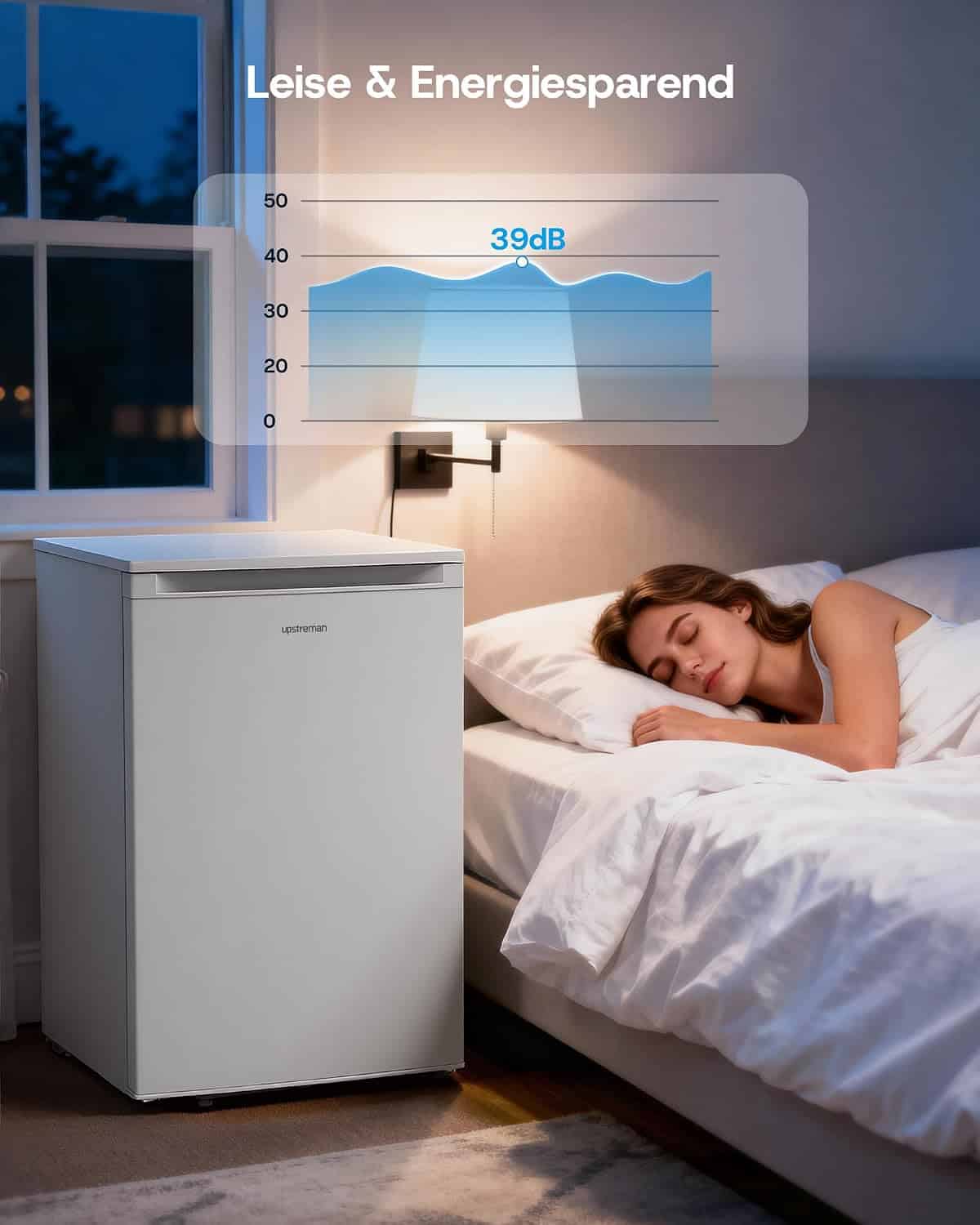 Upstreman 115L koelkast met vriesvak H 85 x B 55 cm CR115-wit [Energieklasse D]