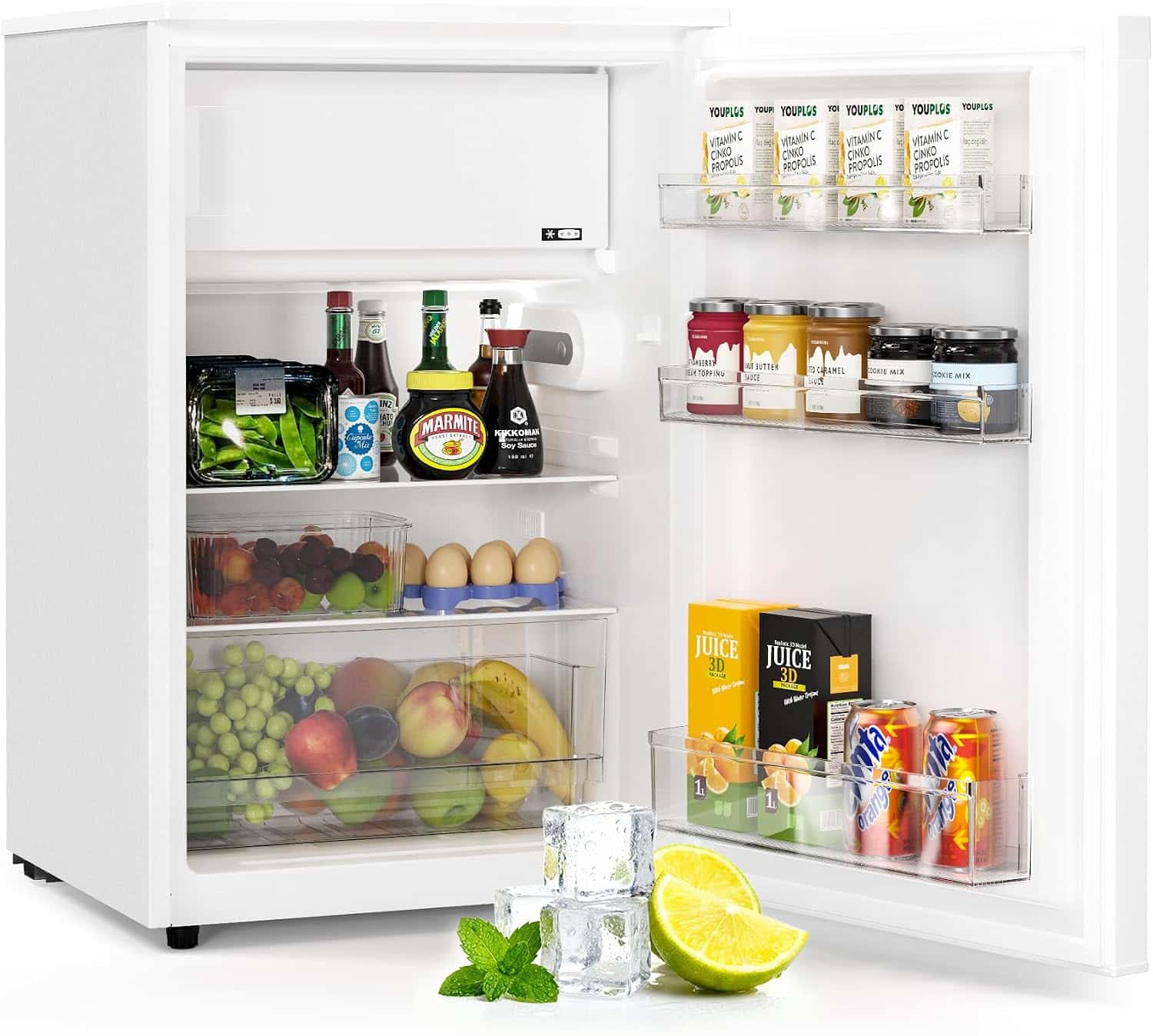 Upstreman 115L koelkast met vriesvak H 85 x B 55 cm CR115-wit [Energieklasse D]