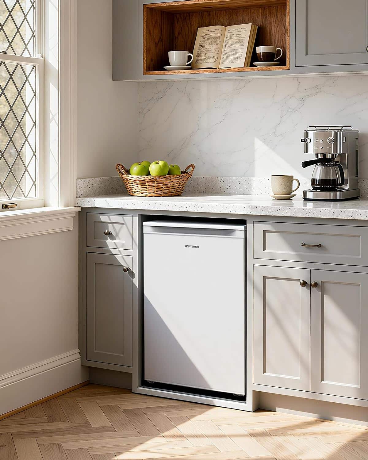 Upstreman 115L koelkast met vriesvak H 85 x B 55 cm CR115-wit [Energieklasse D]