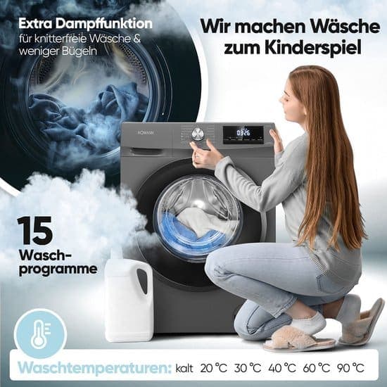 BOMANN WAT 7186 Was-droogcombinaties (8 kg / 5 kg, 1400 U/Min.) – Duits Display
