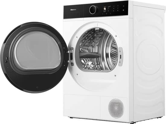 Hisense DH5I804BWCD Wasdroger – Wit – 8kg – C-klasse – ConnectLife – iCare – iDry – Trommelverlichting – RVS – NightDry – Smart Link – Omkeerbare deur