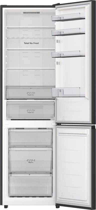 Hisense RB440N4AFC – Koelvriescombinatie vrijstaand – Zwart – 336 liter inhoud – Rechtsdraaiend (omkeerbaar) – Energielabel C – Stil: 35 dB(A) – NoFrost – Nulgradenzone en flessenrek – 201cm hoog – 238L koelen, 98L vriezen
