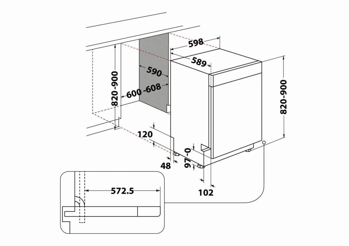 Bauknecht BKSV1 UAN - Vaatwasser onderbouw - 60 cm - 14 couverts - 41 dB - Energielabel A